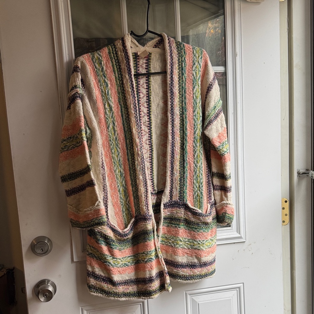 Pilcro Pastel Striped Cardigan